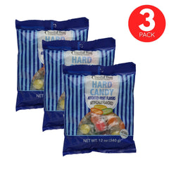 Coastal Bay Confections Hard Candy Assorted Fruit Flavors  – 3 Pack
