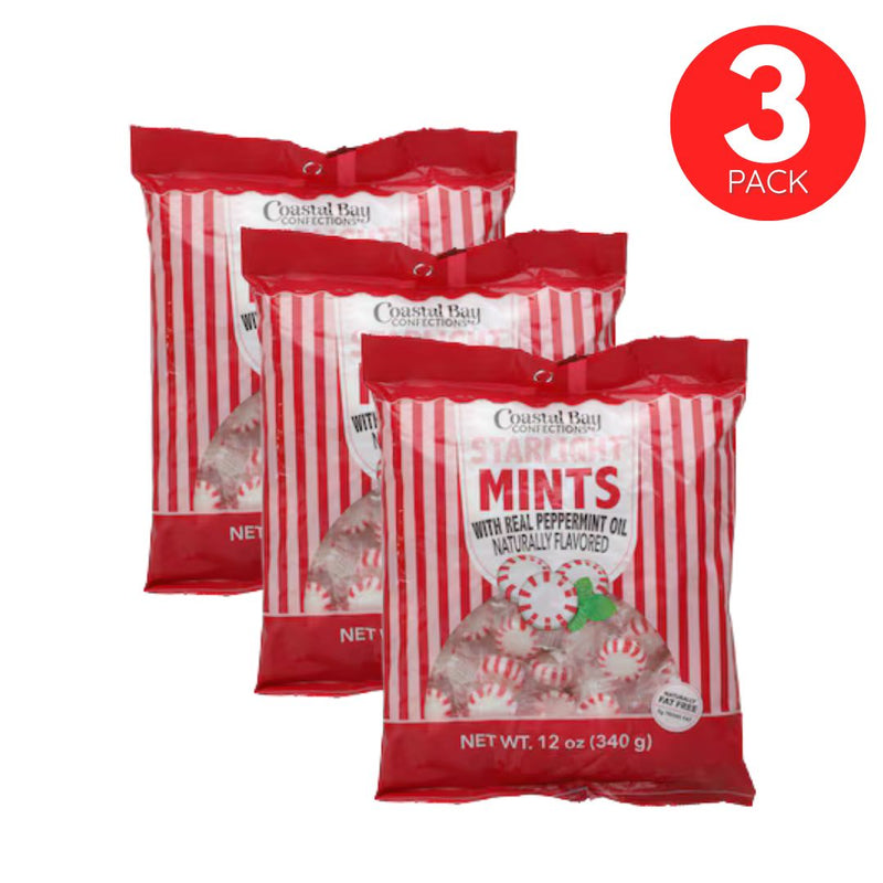 Coastal Bay Confections Starlight Mints – 3 Pack (340g Each)