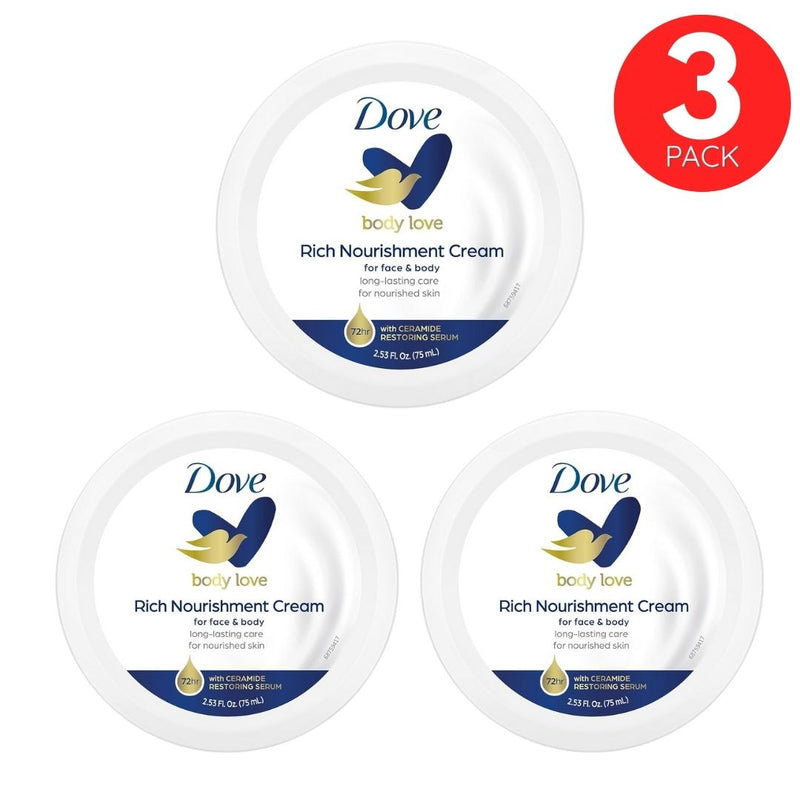 Dove Body Love Rich Nourishment Cream - 3 Pack