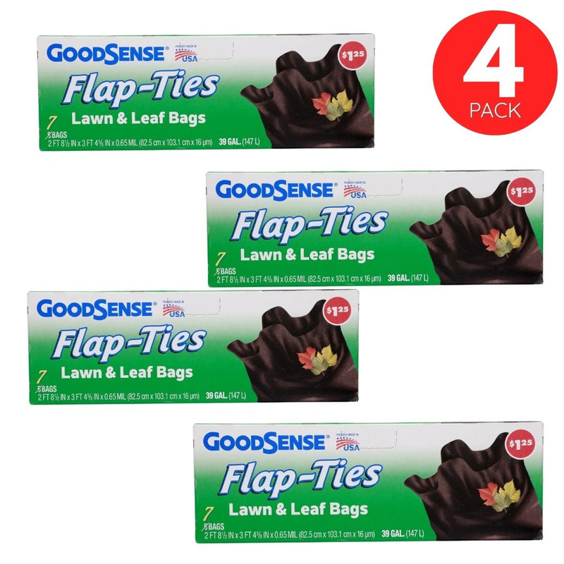 GoodSense Flap-Ties Lawn & Leaf Bags - 4 Pack