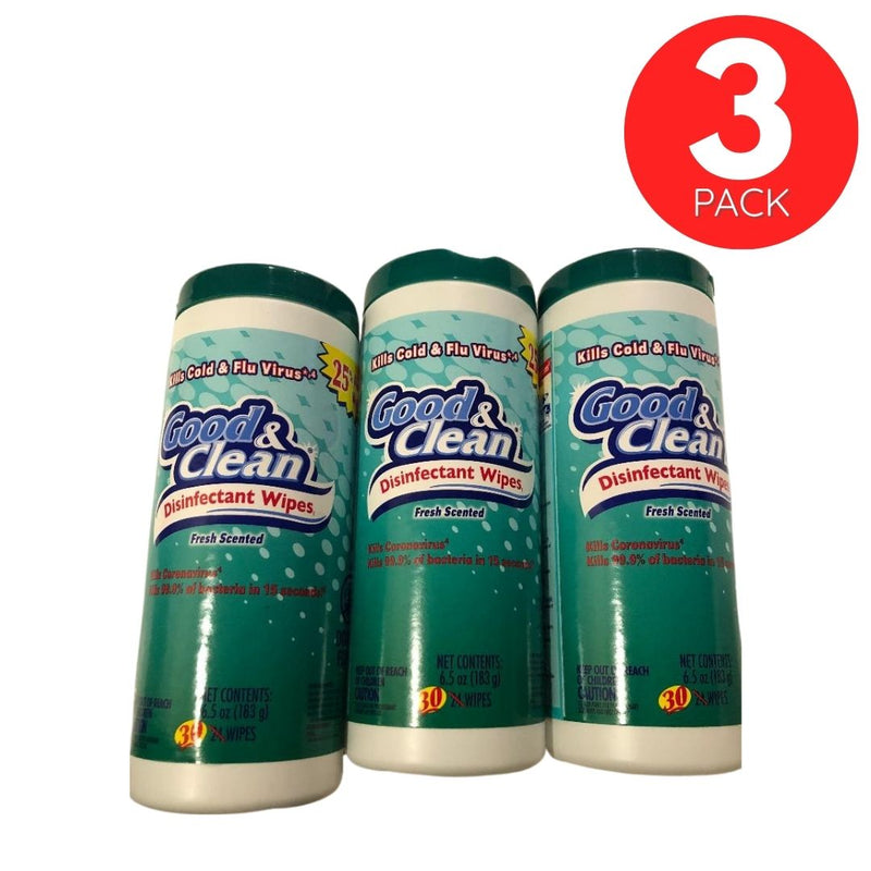 Good & Clean Disinfectant Wipes - 3 Pack