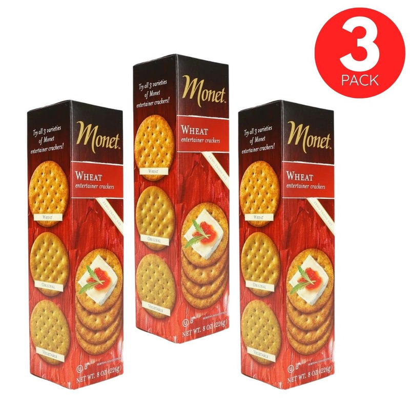 Monet Wheat Entertainer Crackers - 3 Pack