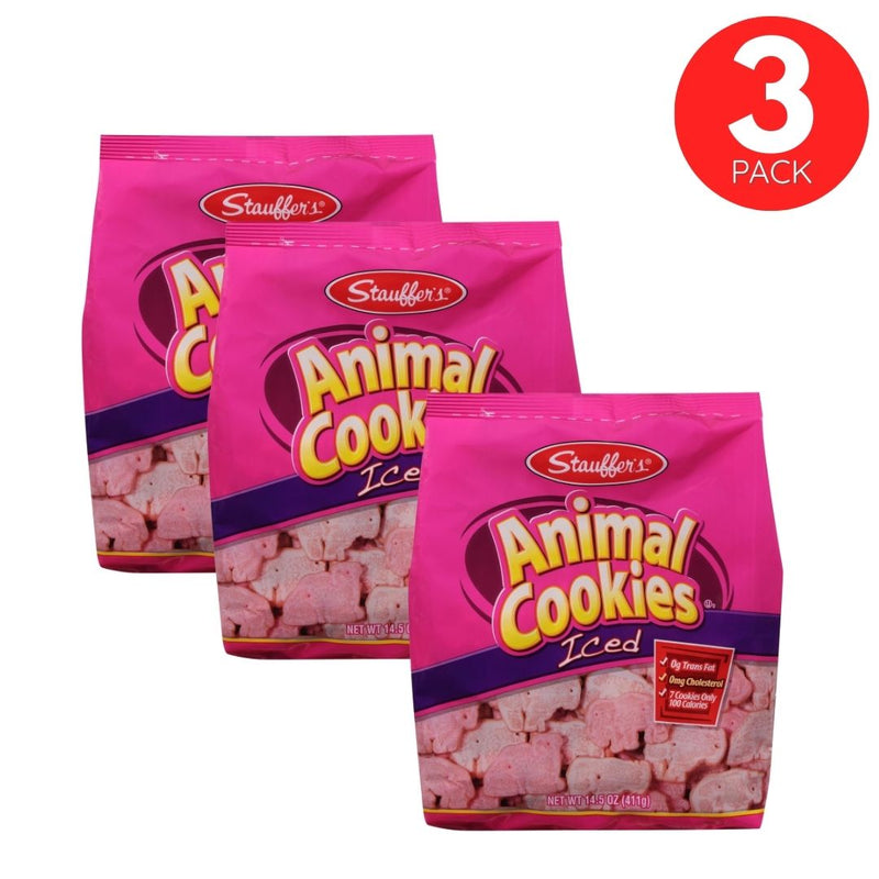 Stauffers Animal Cookies Iced - 3 Pack